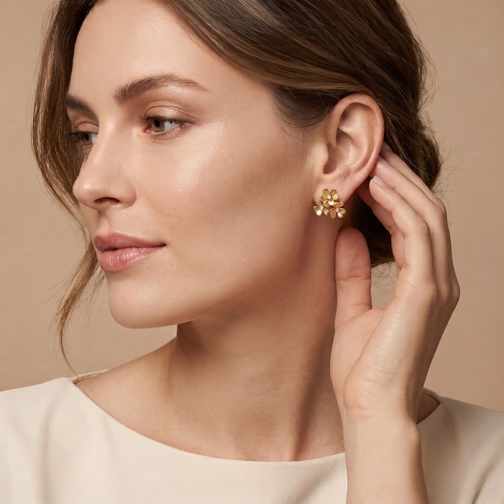 Frivole 3 Flowers Mini Earrings