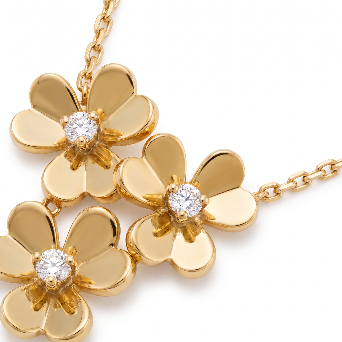 Frivole 3 Flowers Mini Necklace