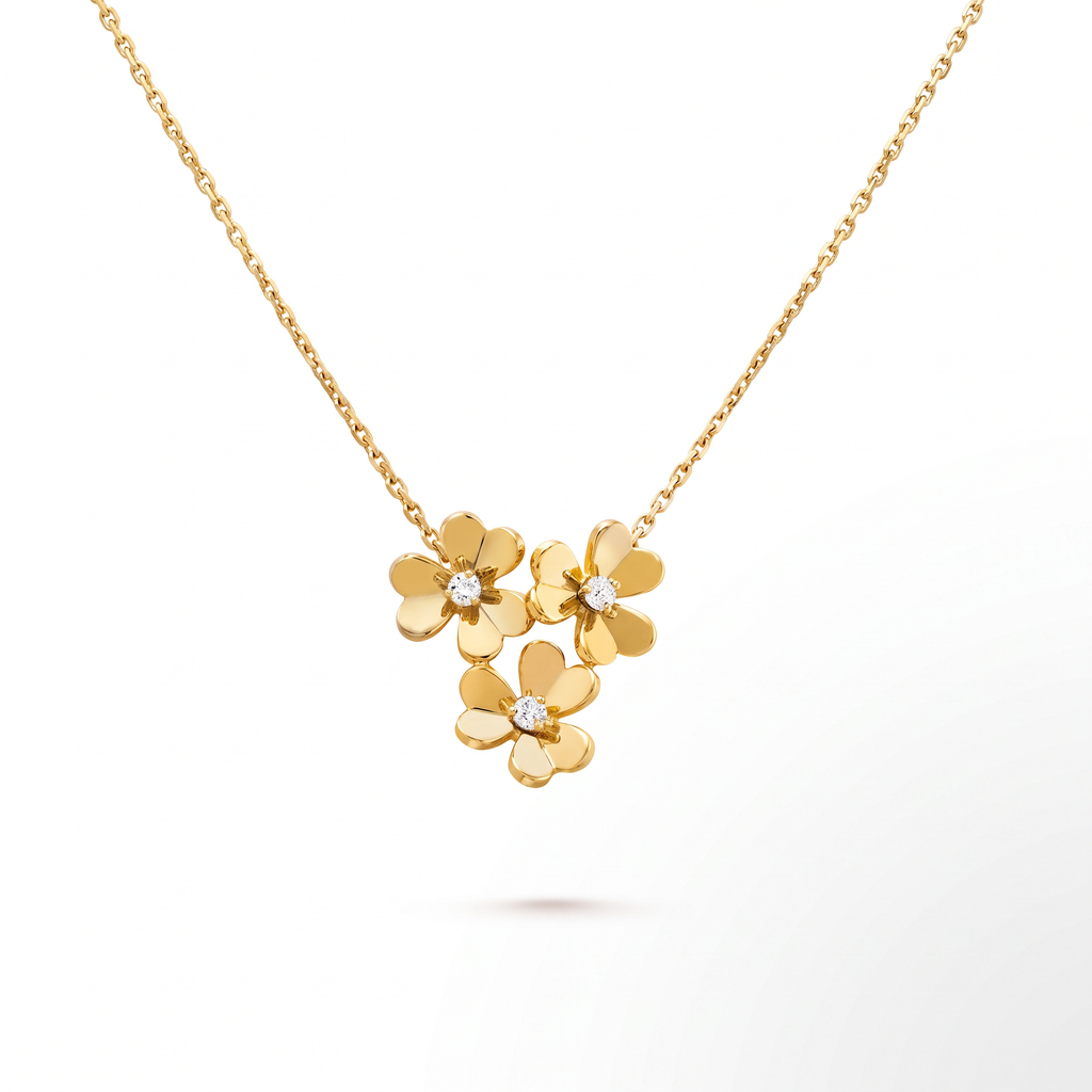 Frivole 3 Flowers Mini Necklace