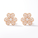 Frivole Flower Full-Paved Earrings