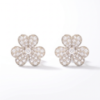 Frivole Flower Full-Paved Earrings