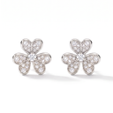 Frivole Flower Full-Paved Earrings