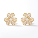 Frivole Flower Full-Paved Earrings