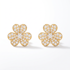 Frivole Flower Full-Paved Earrings