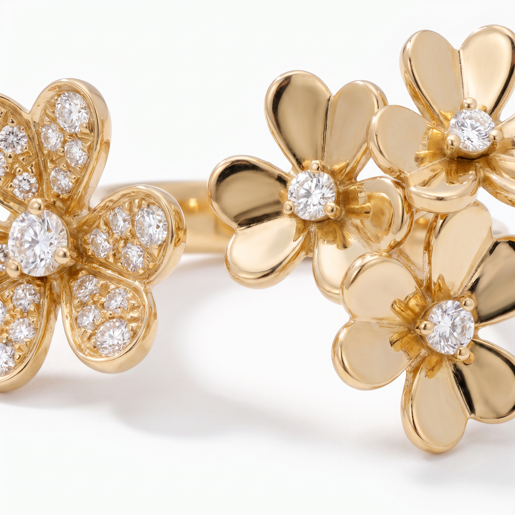 Frivole Flowers Between-the-finger Ring