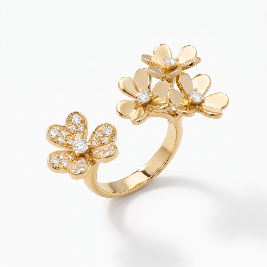 Frivole Flowers Between-the-finger Ring