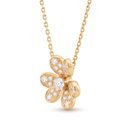 Frivole Full-Paved Flowers Mini Model Pendant Necklace