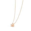 Frivole Full-Paved Flowers Mini Model Pendant Necklace