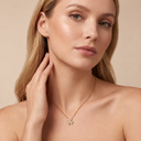Frivole Full-Paved Flowers Mini Model Pendant Necklace
