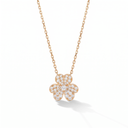 Frivole Full-Paved Flowers Small Model Pendant Necklace