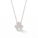 Frivole Full-Paved Flowers Small Model Pendant Necklace