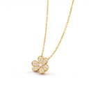 Frivole Full-Paved Flowers Small Model Pendant Necklace