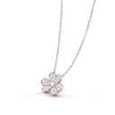Frivole Full-Paved Flowers Small Model Pendant Necklace
