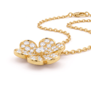Frivole Full-Paved Flowers Small Model Pendant Necklace