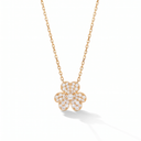 Frivole Full-Paved Flowers Small Model Pendant Necklace