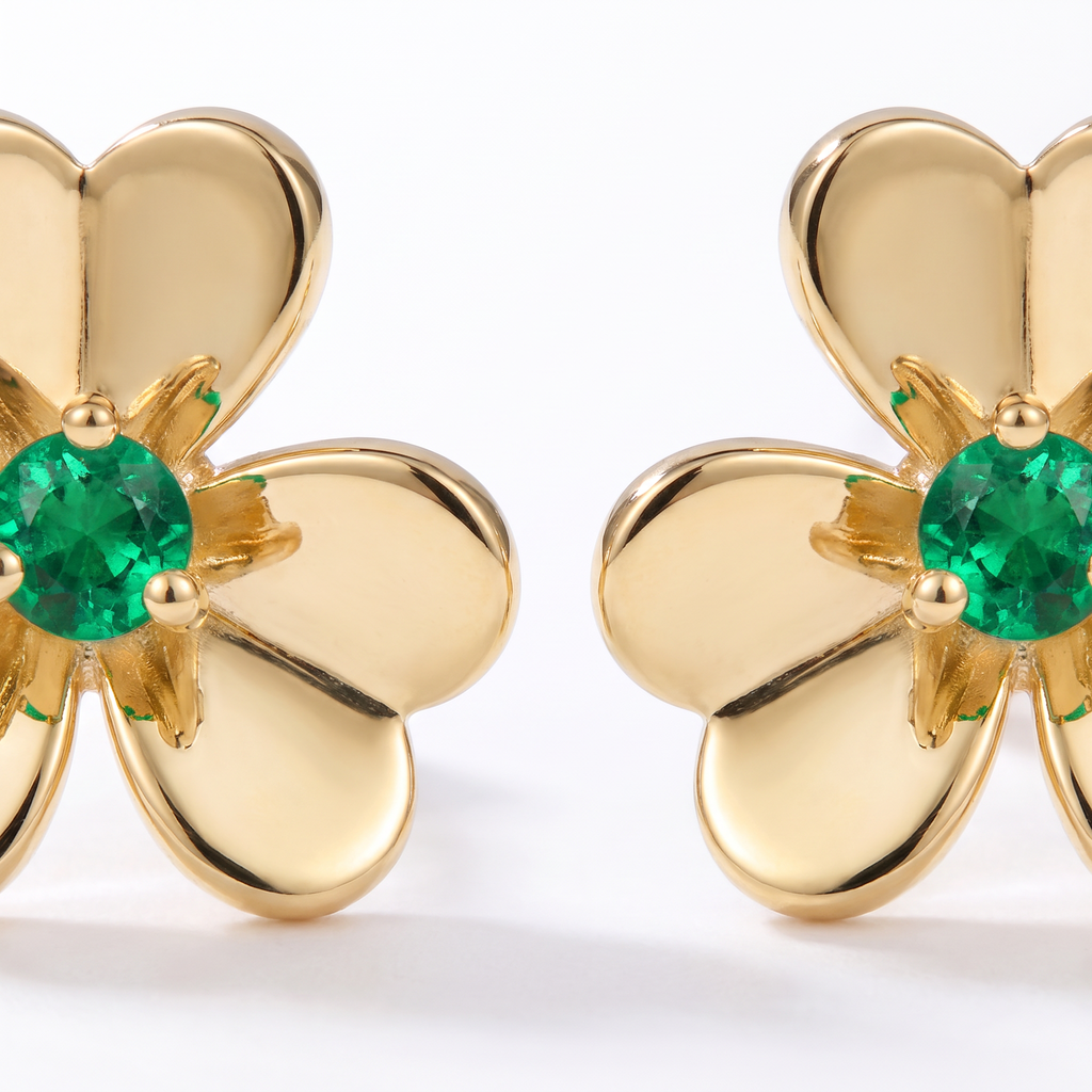 Frivole Mini Flower Gemstone Earrings