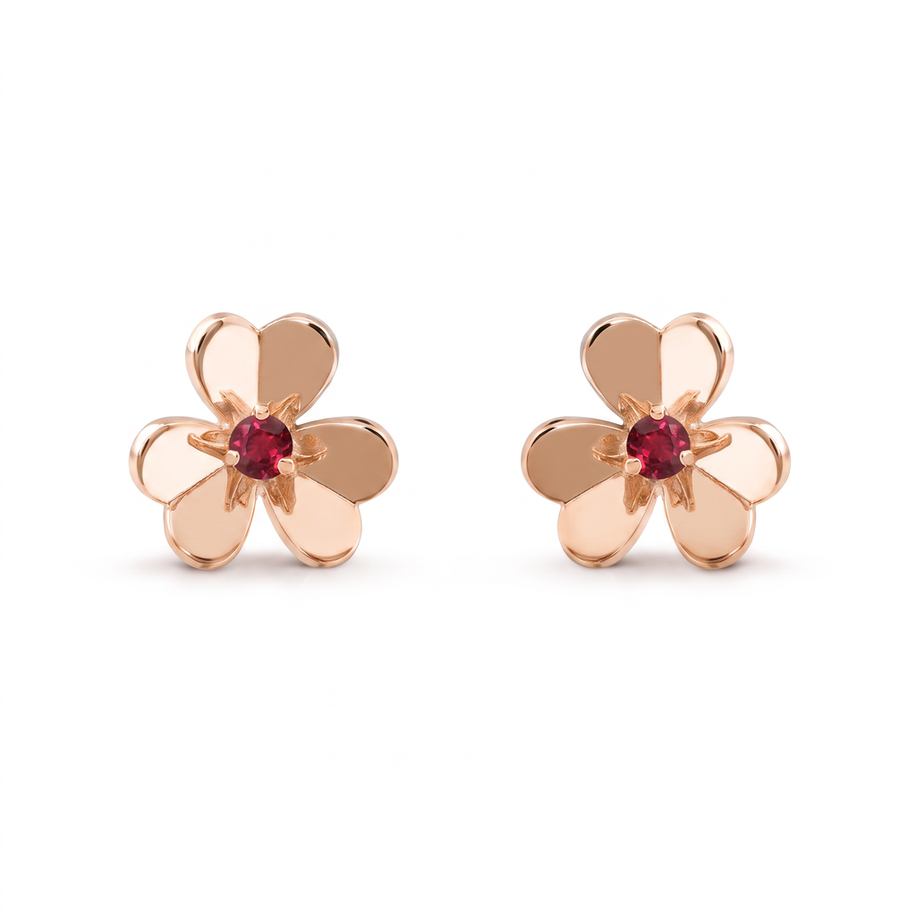 Frivole Mini Flower Gemstone Earrings