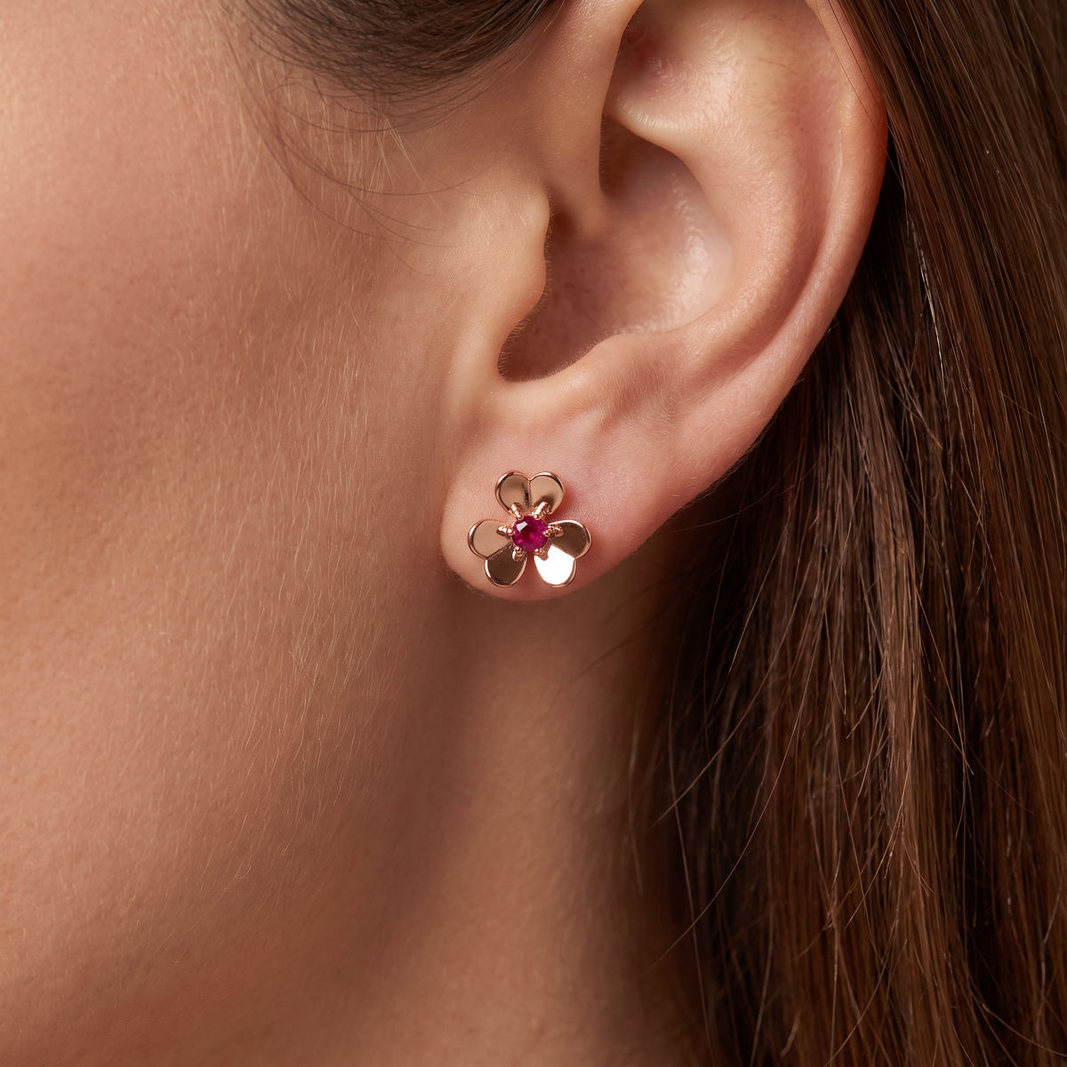 Frivole Mini Flower Gemstone Earrings