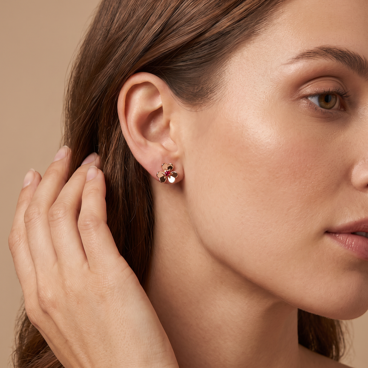 Frivole Mini Flower Gemstone Earrings