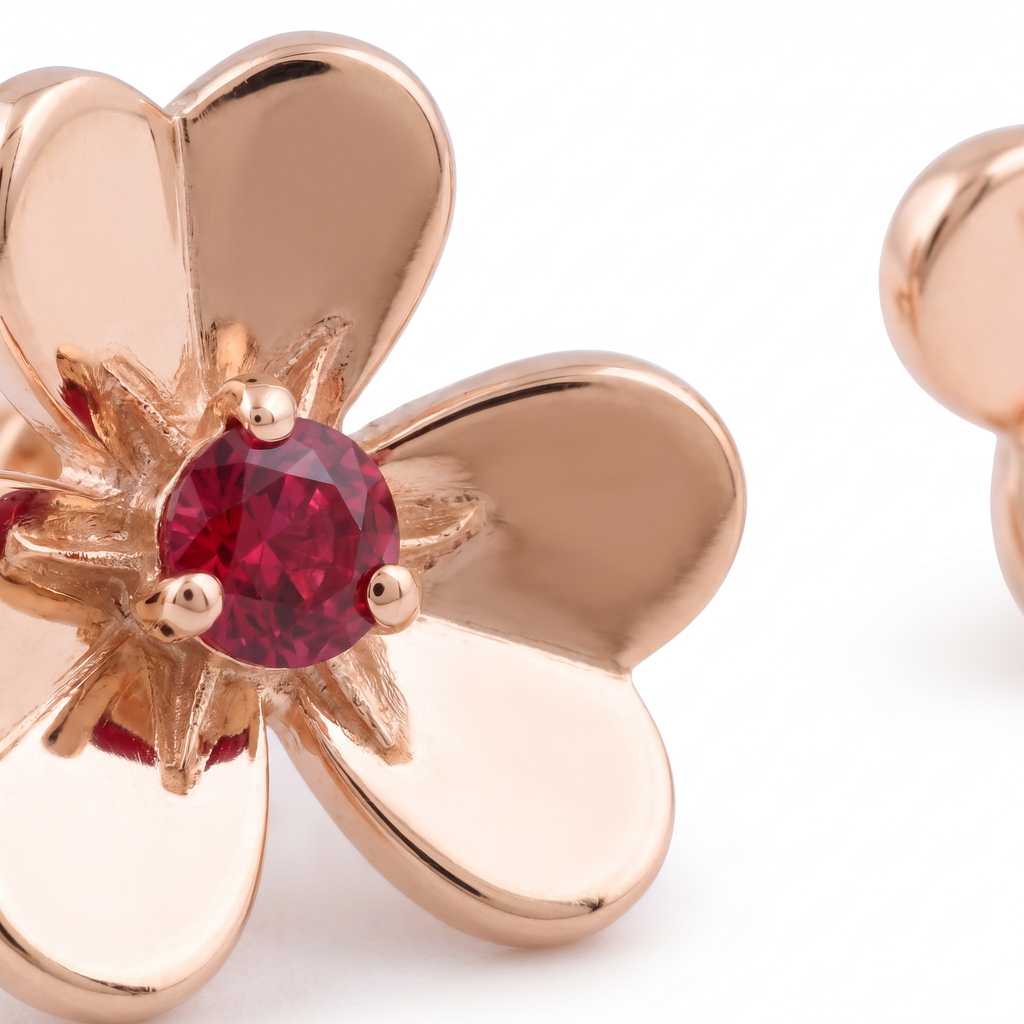 Frivole Mini Flower Gemstone Earrings