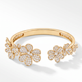 Frivole Pavé Seven Flowers Cuff Bracelet