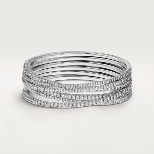 White Gold Bracelets aura with bend gleam trace