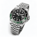 GMT- II 126720 Sprite Bezel Steel Black Dial Automatic Men's Watch