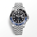 GMT-II  Steel Black Blue Batman Bezel Jubilee Bracelet Men's Watch