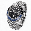GMT-II  Steel Black Blue Batman Bezel Jubilee Bracelet Men's Watch