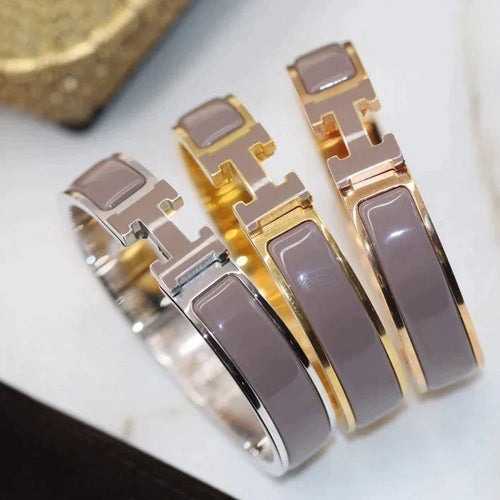 H Bracelet Bangle Brown 12mm High Quality