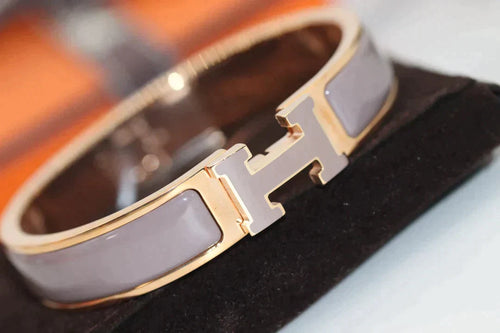 H Bracelet Bangle Brown 12mm High Quality