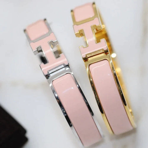 H Bracelet Bangle Pink 12mm High Quality