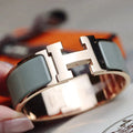 H Bracelet Bangle 18mm Pink Gold Blue Green Ceramic Luxury High Quality