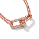 Hardwear Pavé Link Pendant Double Chain Necklace