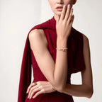 Elegant Pink Gold Nail-Inspired Bangle and Merging high fashion with primal instincts, classic model