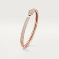 Pink Gold Bracelet of the Panther Queen – Top half Rhinestone, Small Model