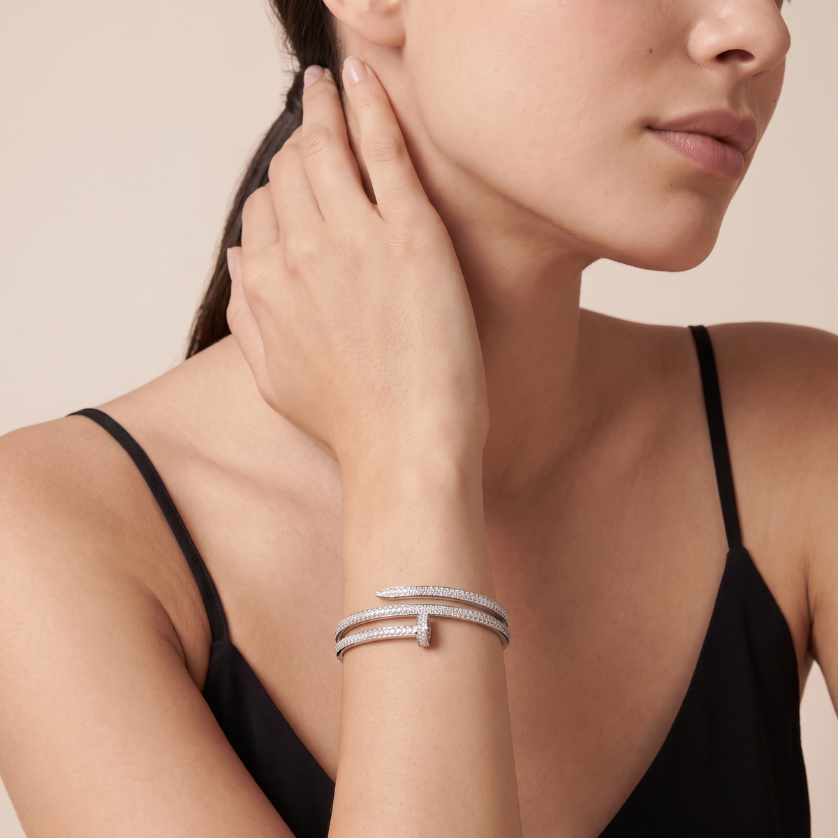 Juste Un Clou Half-Paved Double Wrap Bracelet