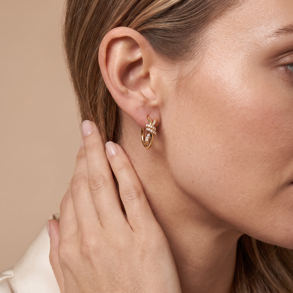 Knot Hoop Earrings