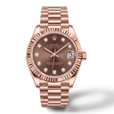 Lady-Datejust 278275 Chocolate Diamond Dial Rose Gold Automatic Watch