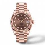 Lady-Datejust 278275 Chocolate Diamond Dial Rose Gold Automatic Watch