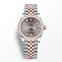 Lady-datejust Dark Rhodium Roman Number Dial Automatic Watch