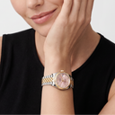 Lady-Datejust Metallic Pink Diamond Dial And Fluted Bezel Jubilee Automatic Watch