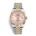 Lady-Datejust Metallic Pink Diamond Dial And Fluted Bezel Jubilee Automatic Watch