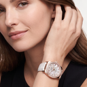 Lady-datejust Mother Of Pearl Dial White Leather Strap Automatic Watch