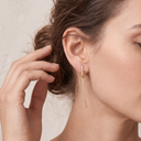 Large T Knot Pavé Earrings