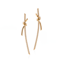 Large T Knot Pavé Earrings