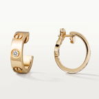 Love 2 Diamonds Classic Hoop Earrings