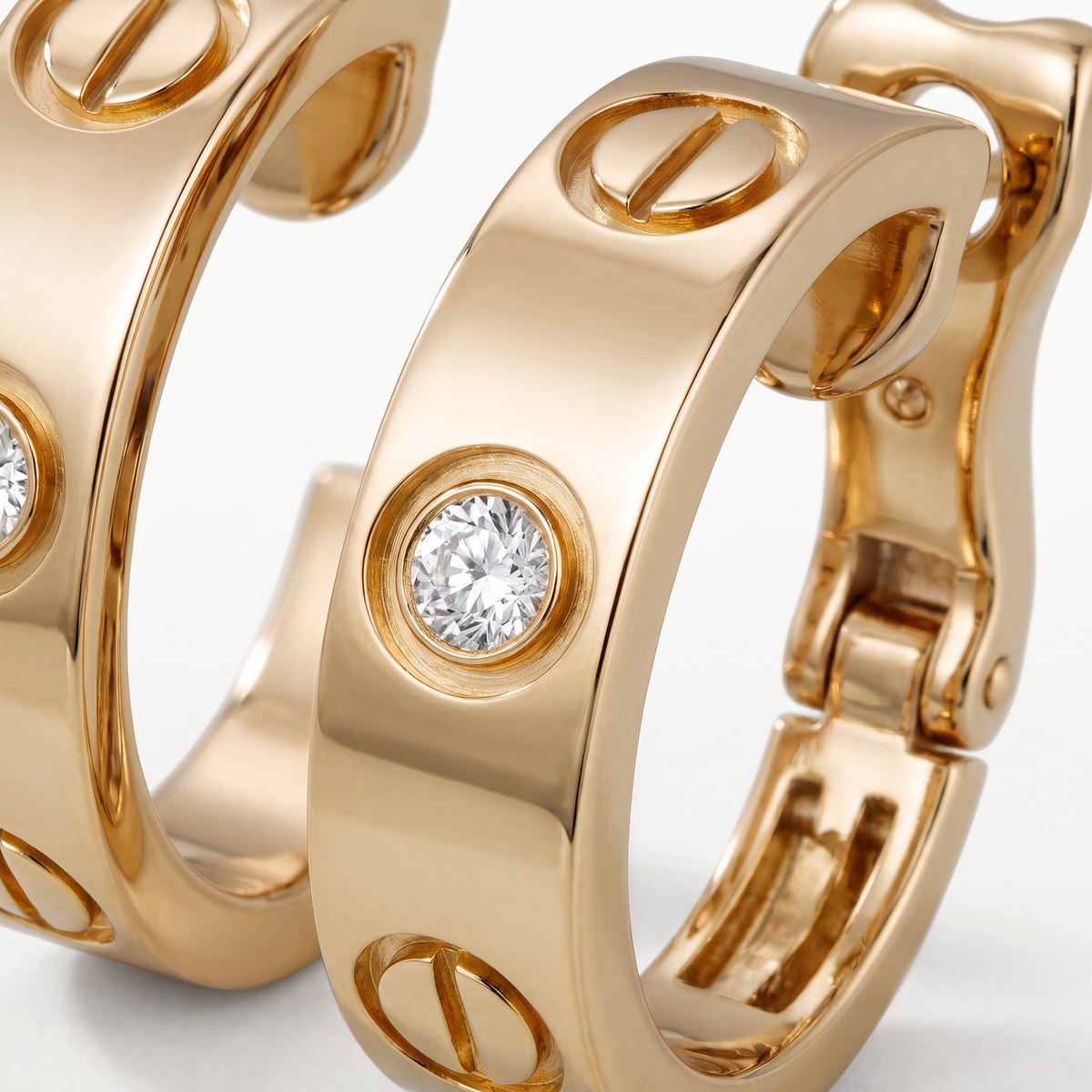 Love 2 Diamonds Classic Hoop Earrings