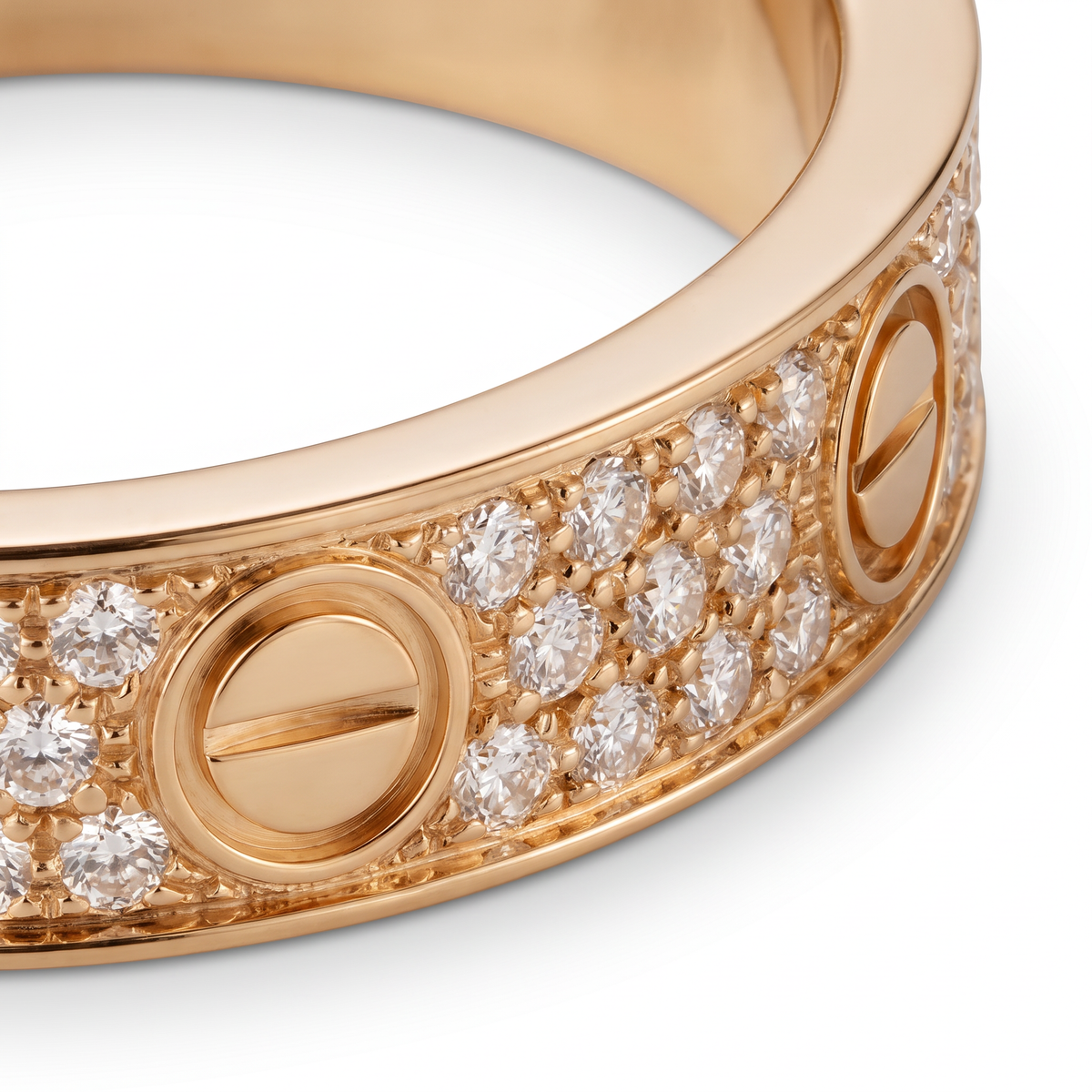 Love 3 row Pavé Band Ring