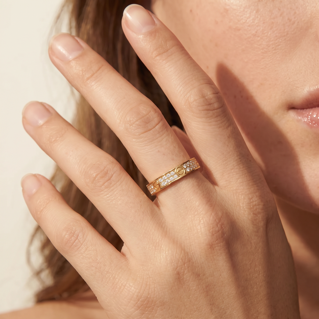 Love Pavé Slim Ring
